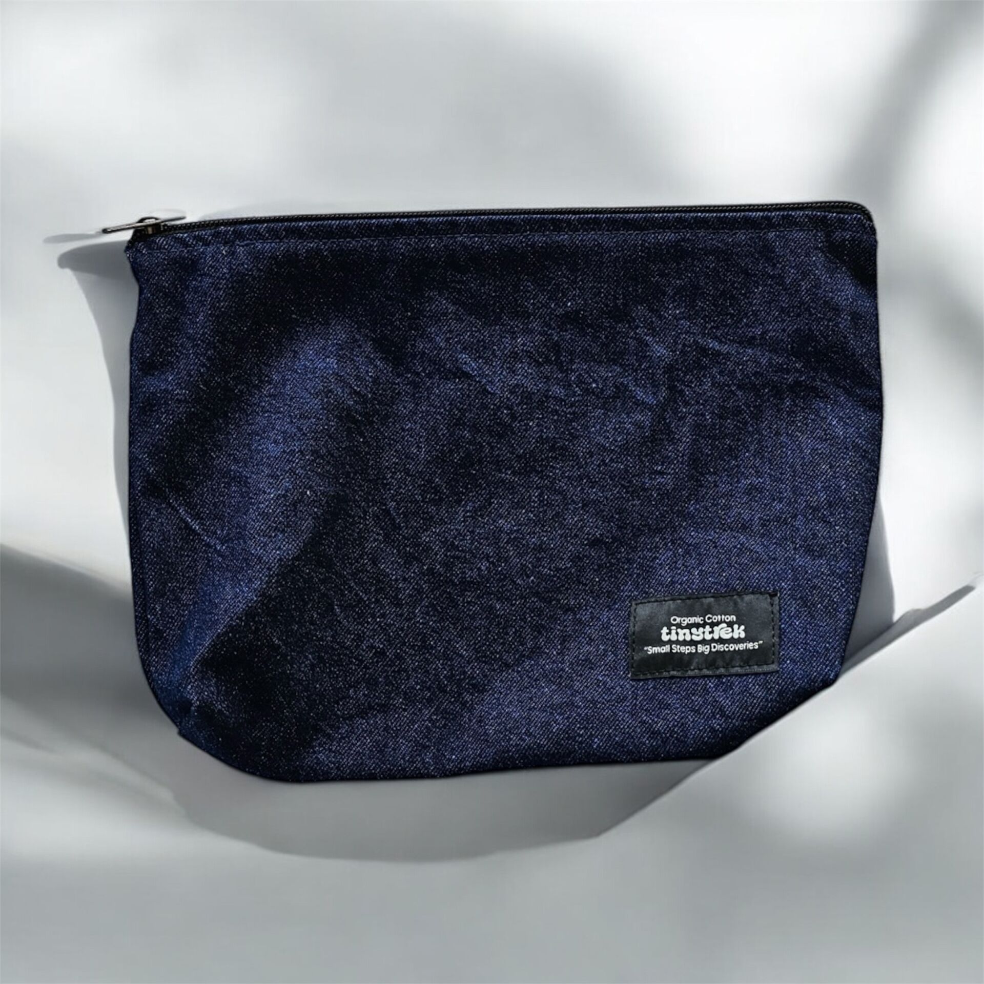 tinytrek %100 Pamuk Fermuarlı Denim Organizer Çanta