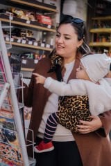 tinytrek Child Carrier - 10 Ay - 4 Yaş (18 Kg) Turuncu Leopar  Desen Çocuk Taşıyıcı