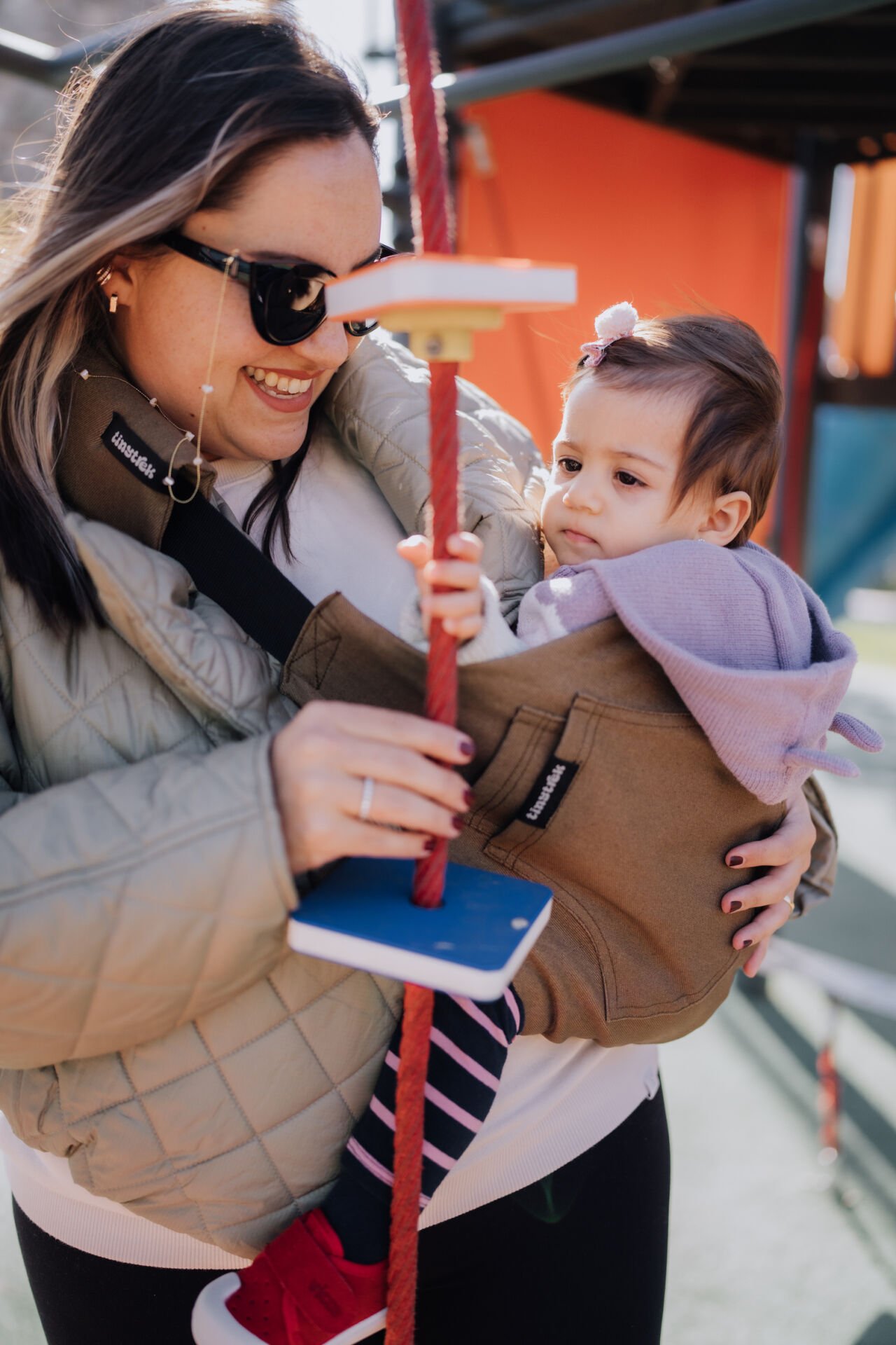tinytrek Child Carrier - 10 Ay - 4 Yaş (18 Kg) Vizon Çocuk Taşıyıcı I Ana Kucağı - Sling
