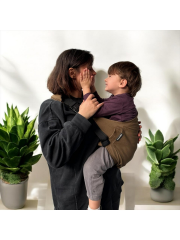 tinytrek Child Carrier - 10 Ay - 4 Yaş (18 Kg) Soğuk Kahve Çocuk Taşıyıcı I Ana Kucağı - Sling