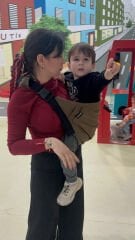 tinytrek Child Carrier - 10 Ay - 4 Yaş (18 Kg) Soğuk Kahve Çocuk Taşıyıcı I Ana Kucağı - Sling