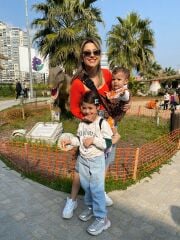 tinytrek Child Carrier - 10 Ay - 4 Yaş (18 Kg) Kiremit Leopar Çocuk Taşıyıcı I Ana Kucağı - Sling