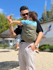 tinytrek Child Carrier - 10 Ay - 4 Yaş (18 Kg) Haki Çocuk Taşıyıcı I Ana Kucağı - Sling
