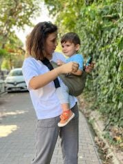 tinytrek Child Carrier - 10 Ay - 4 Yaş (18 Kg) Haki Çocuk Taşıyıcı I Ana Kucağı - Sling