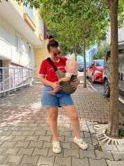 tinytrek Child Carrier - 10 Ay - 4 Yaş (18 Kg) Haki Çocuk Taşıyıcı I Ana Kucağı - Sling