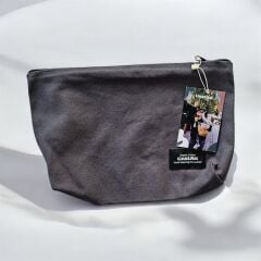 tinytrek %100 Pamuk Fermuarlı Koyu Gri Organizer Çanta